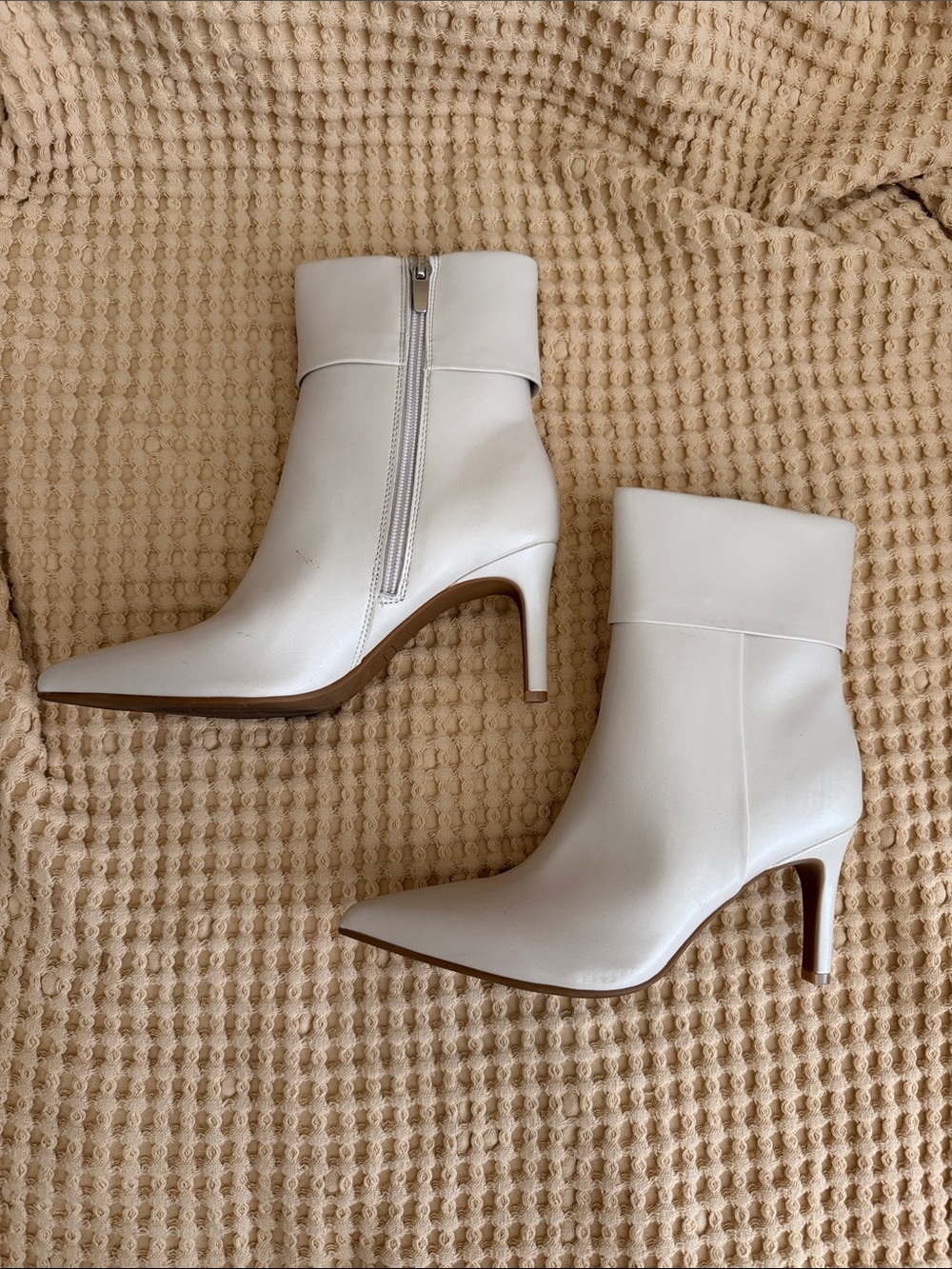 Nine West Ivory Pointed Toe Stiletto Ankle Boots